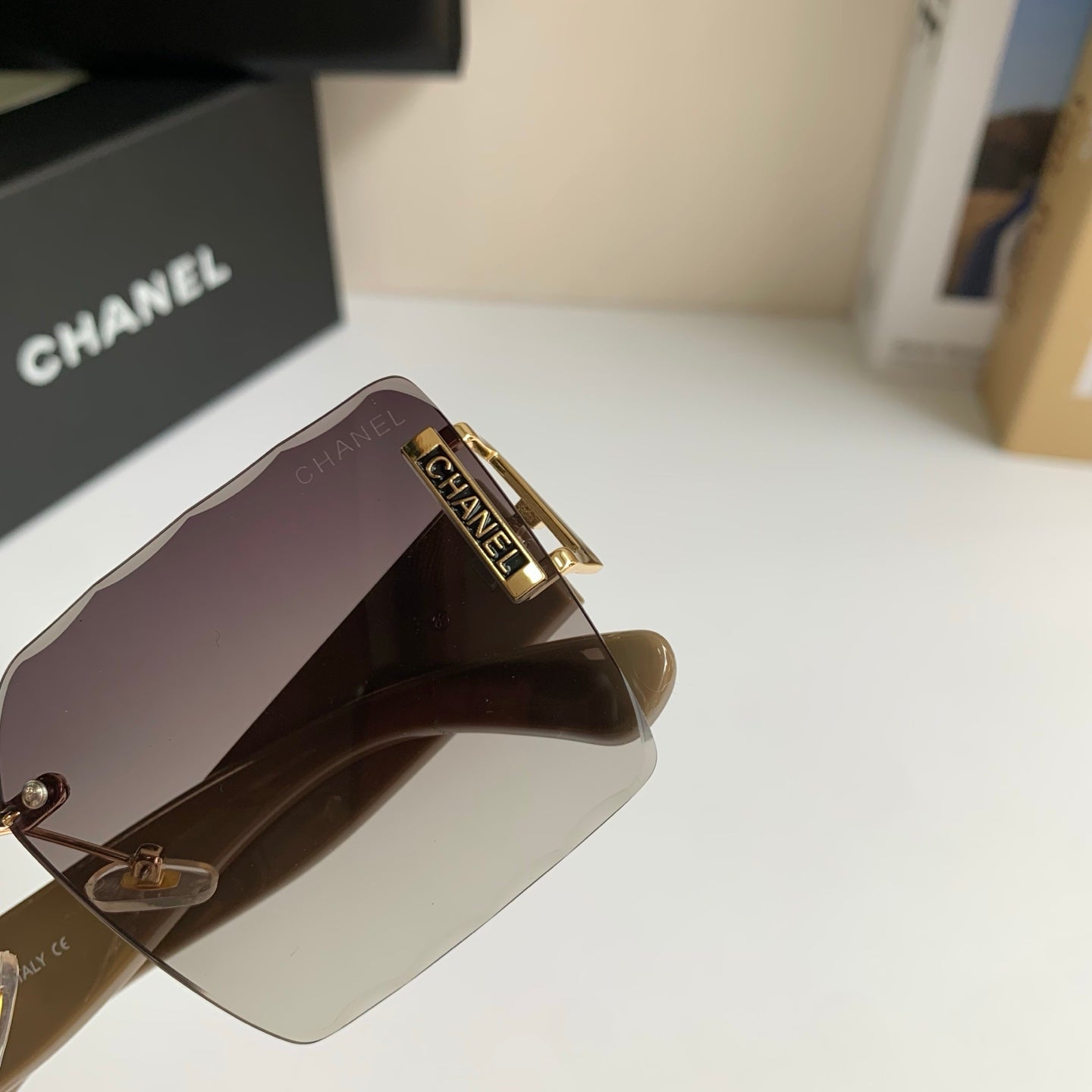 Chanel Square Gray Lens Sunglasses for Men & Women - 431631 - detail image 9