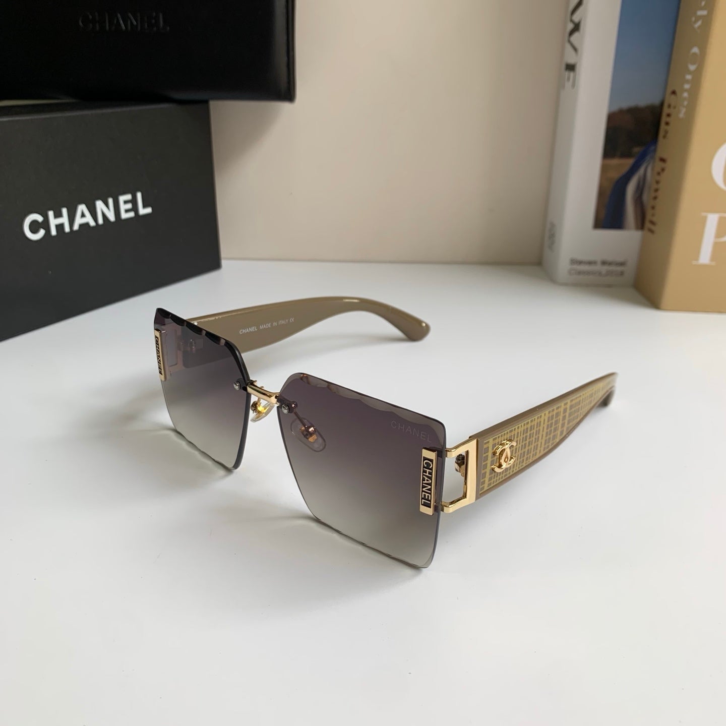 Chanel Square Gray Lens Sunglasses for Men & Women - 431631 - detail image 2