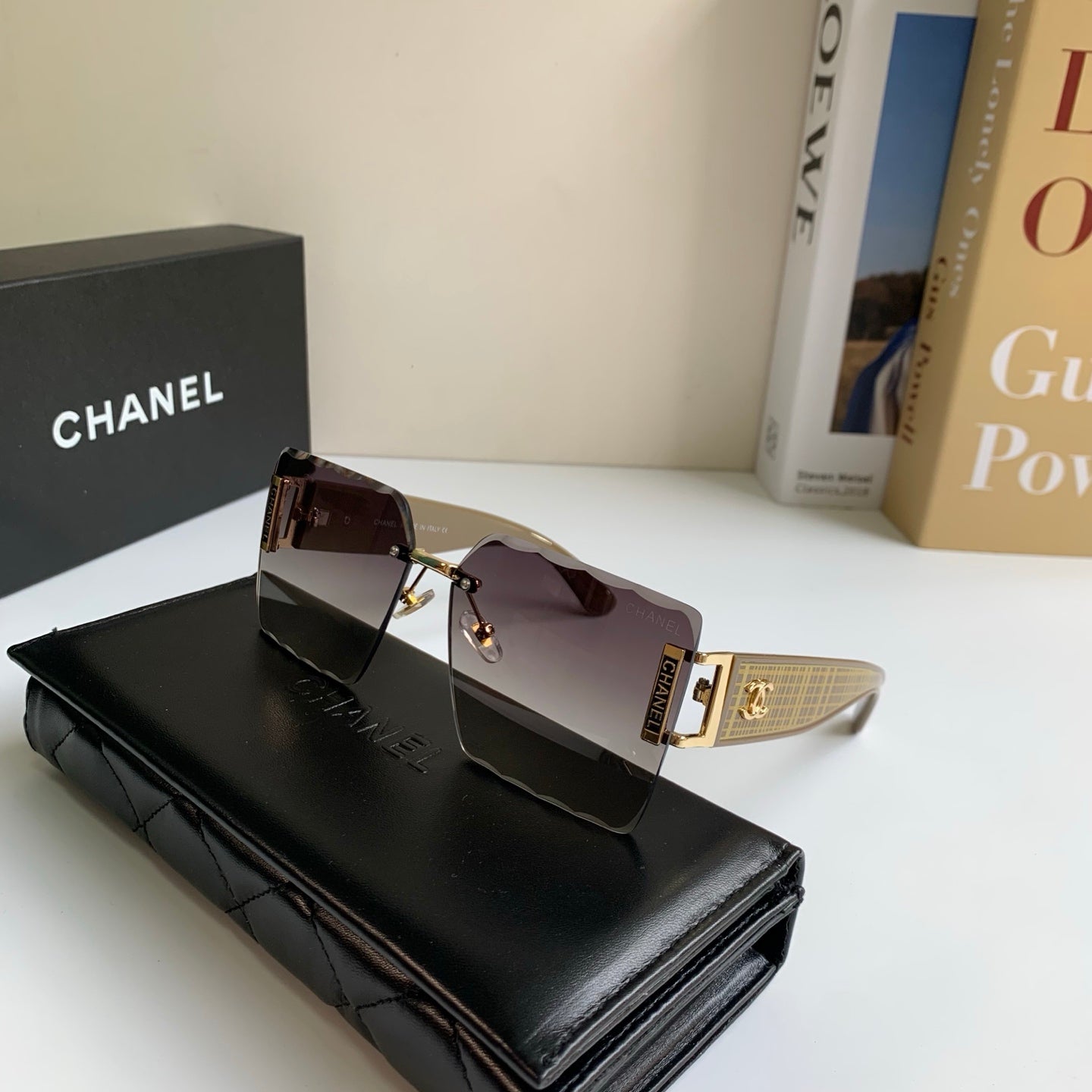 Chanel Square Gray Lens Sunglasses for Men & Women - 431631 - detail image 5
