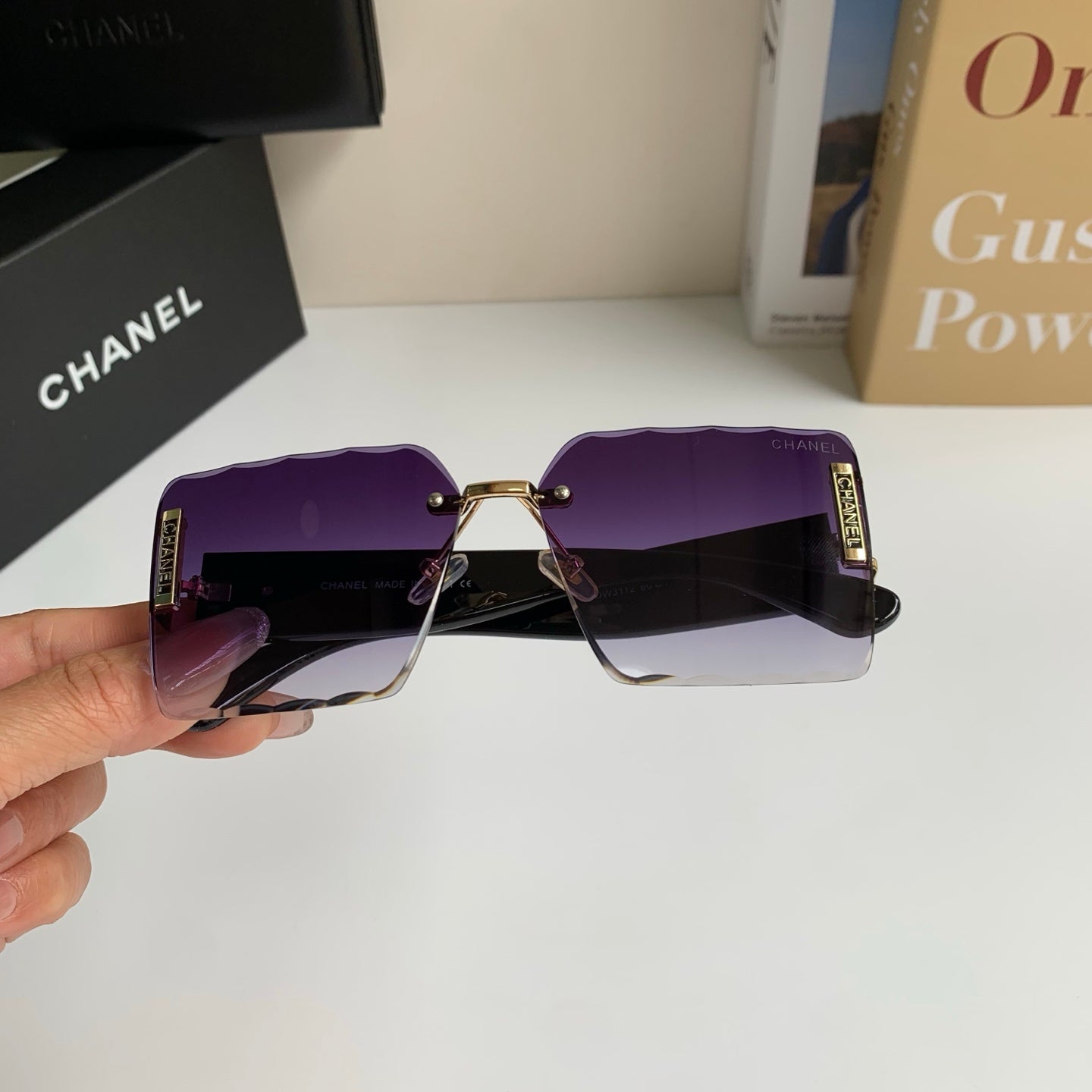 Chanel Square Silver Lens Sunglasses for Men & Women - 431633 - detail image 4