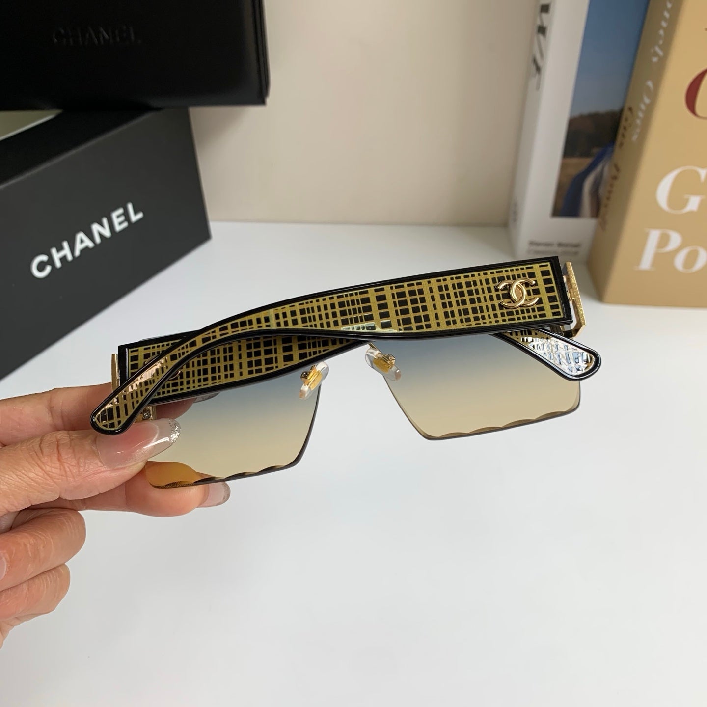 Chanel Square Silver Lens Sunglasses for Men & Women - 431634 - detail image 8