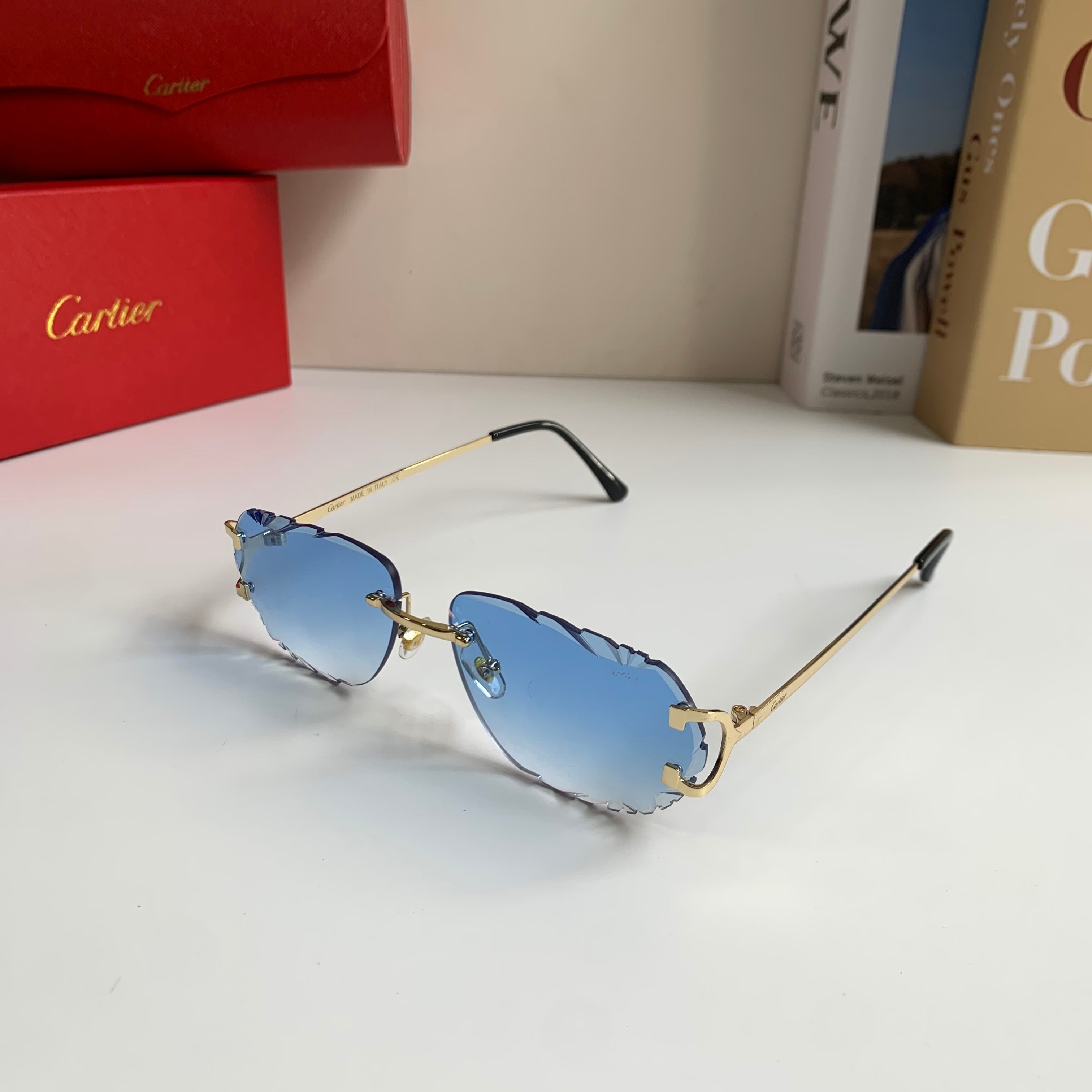 Cartier Fashion Blue Lens Sunglasses for Men & Women - 449530 - detail image 2