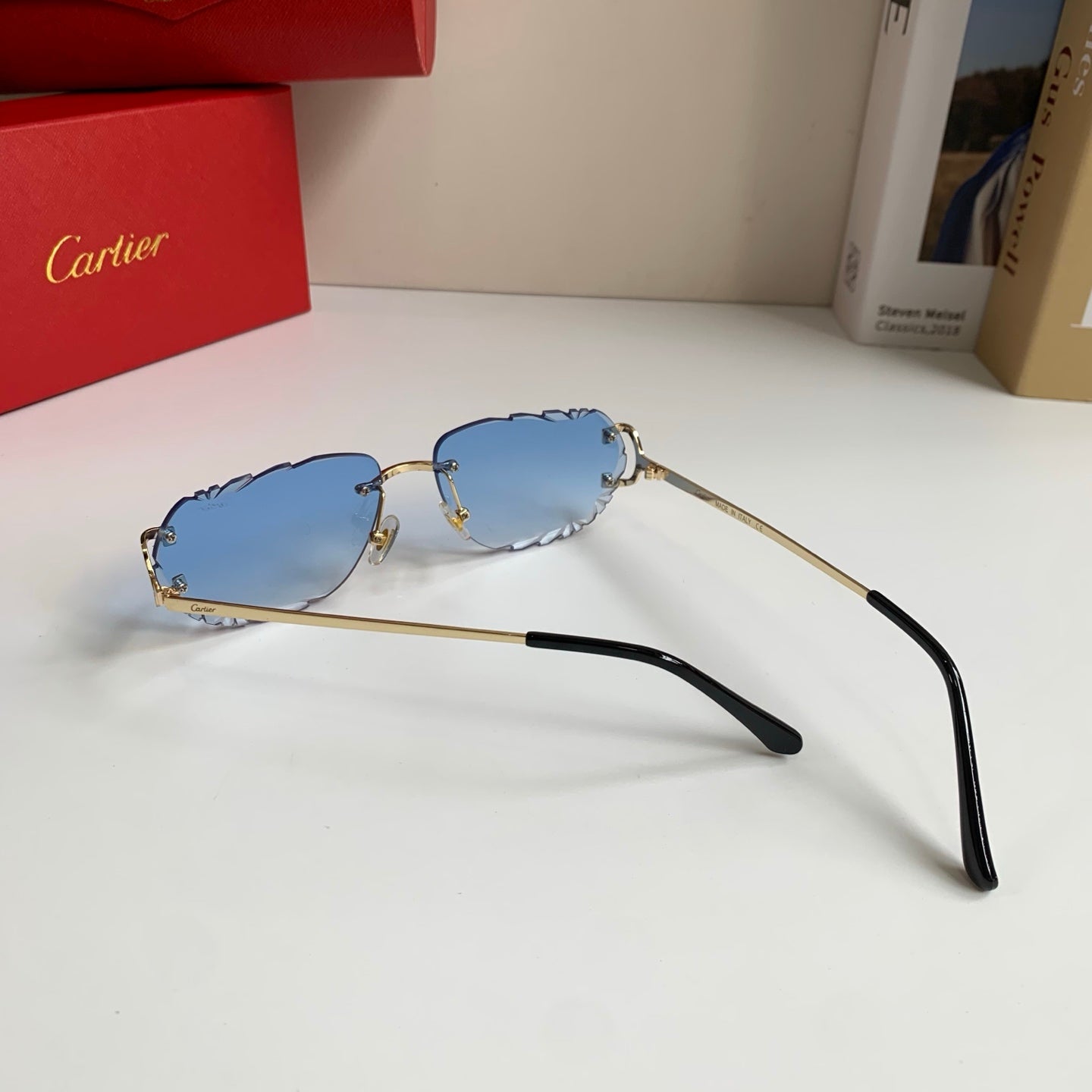 Cartier Fashion Blue Lens Sunglasses for Men & Women - 449530 - detail image 8
