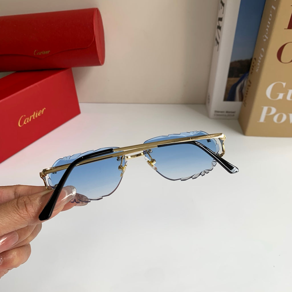 Cartier Fashion Blue Lens Sunglasses for Men & Women - 449530 - detail image 7