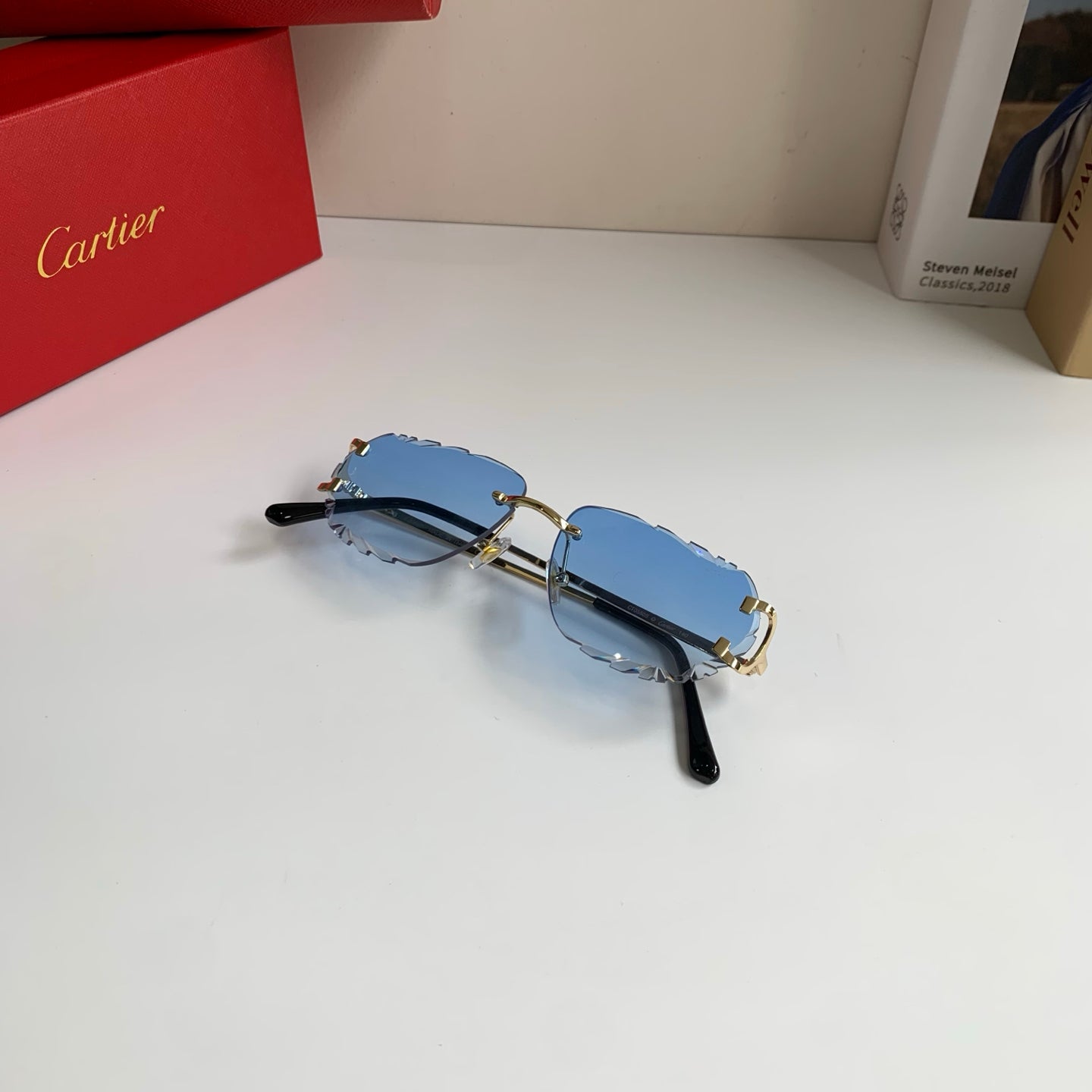 Cartier Fashion Blue Lens Sunglasses for Men & Women - 449530 - detail image 3