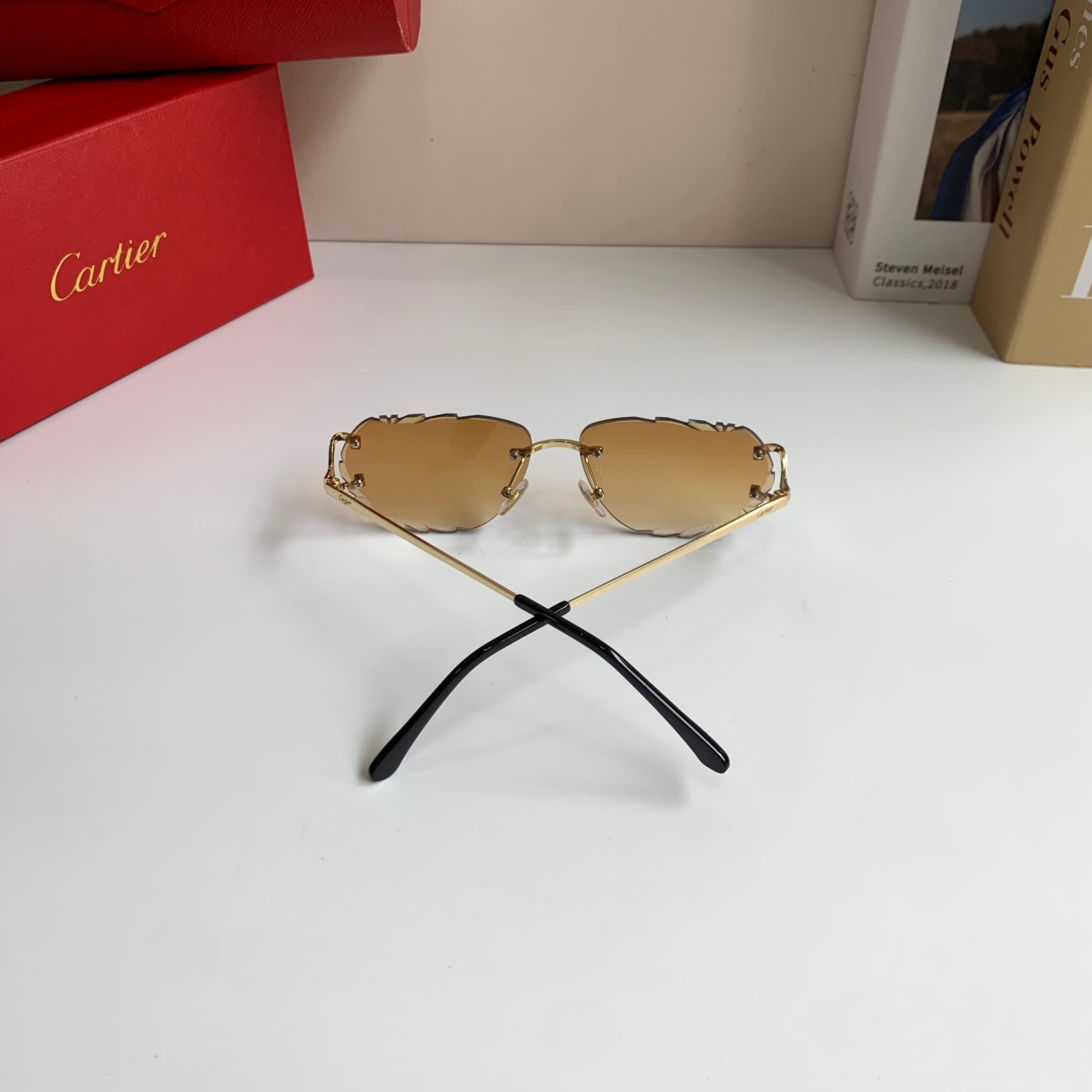 Cartier Fashion Brown Lens Sunglasses for Men & Women - 449531 - detail image 8
