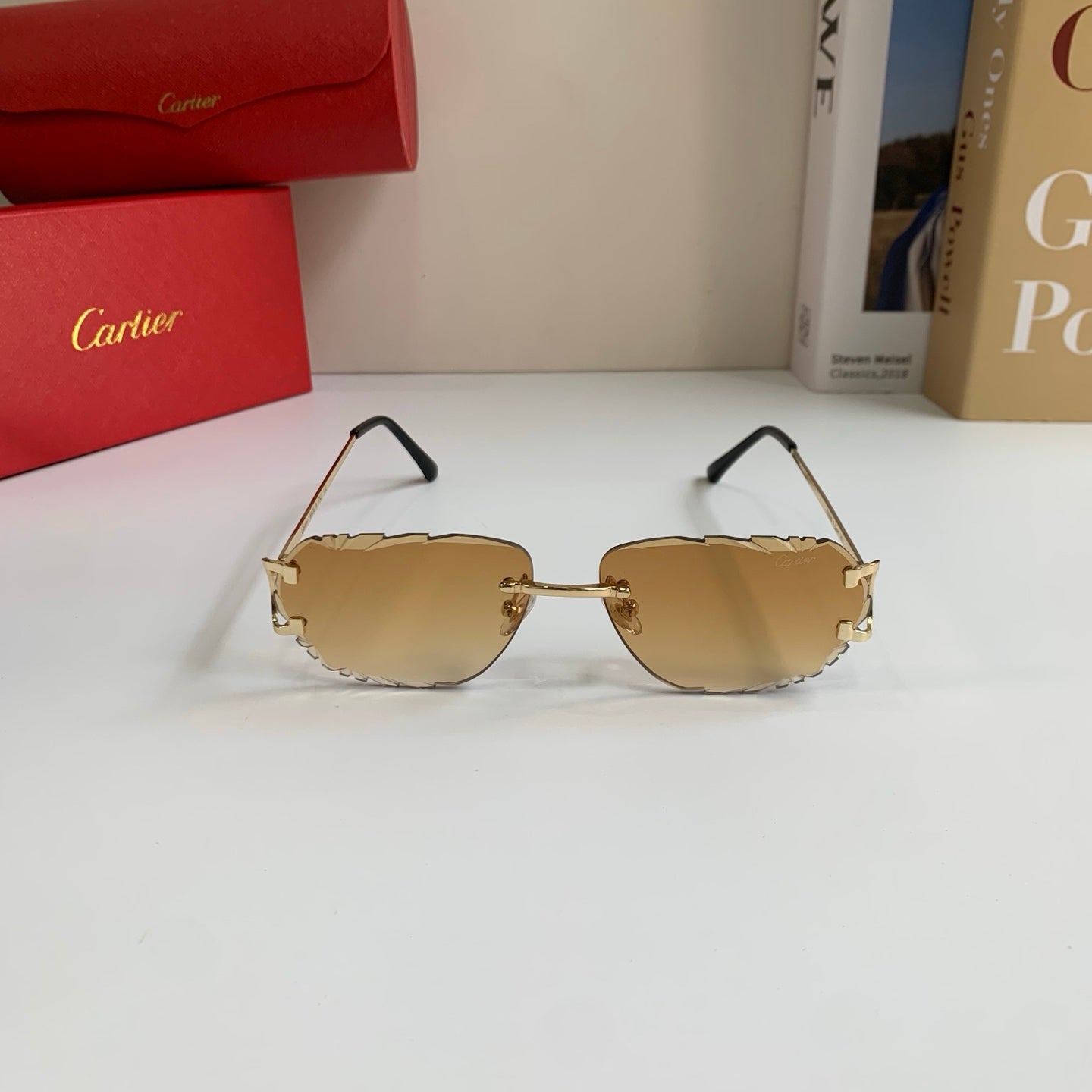 Cartier Fashion Brown Lens Sunglasses for Men & Women - 449531 - detail image 3