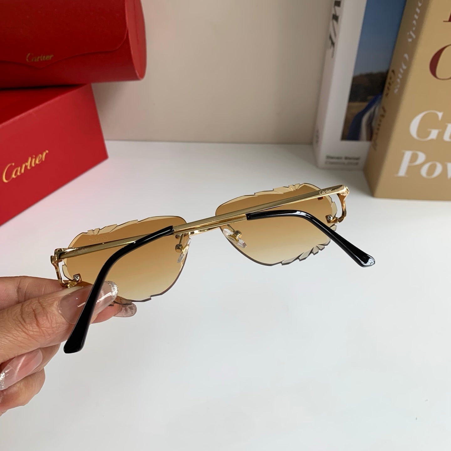 Cartier Fashion Brown Lens Sunglasses for Men & Women - 449531 - detail image 7