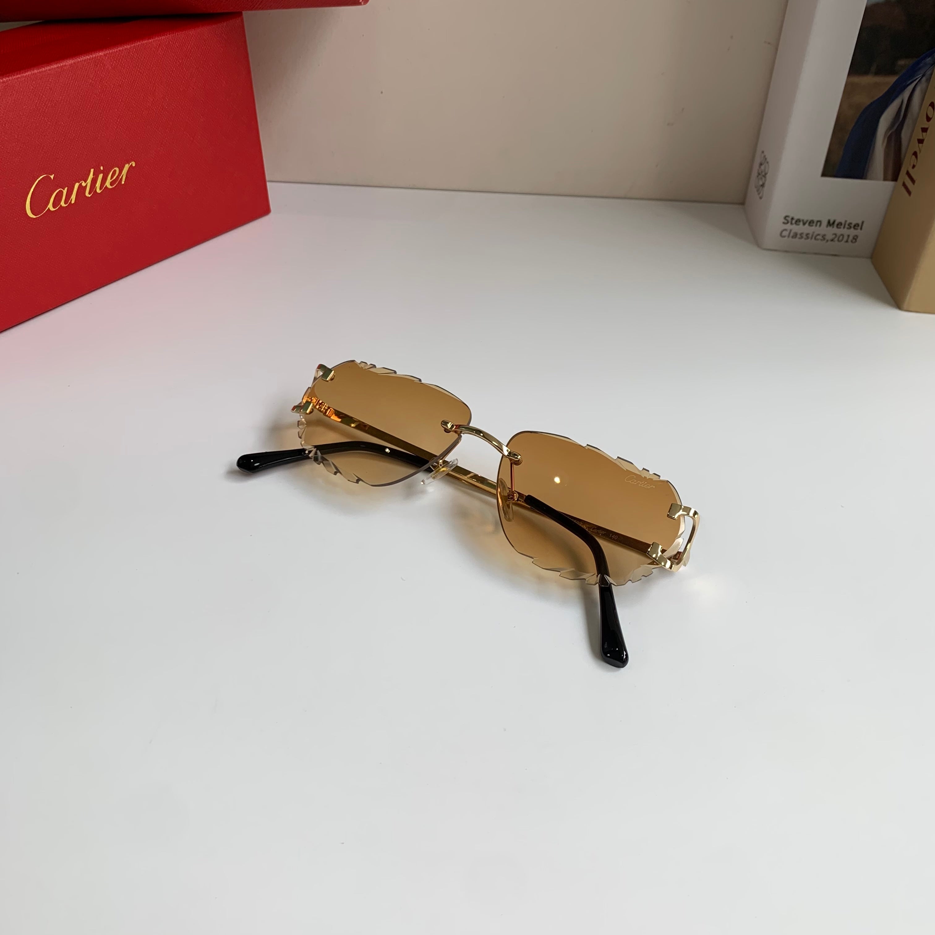 Cartier Fashion Brown Lens Sunglasses for Men & Women - 449531 - detail image 4