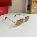 Cartier Fashion Brown Lens Sunglasses for Men & Women - 449531