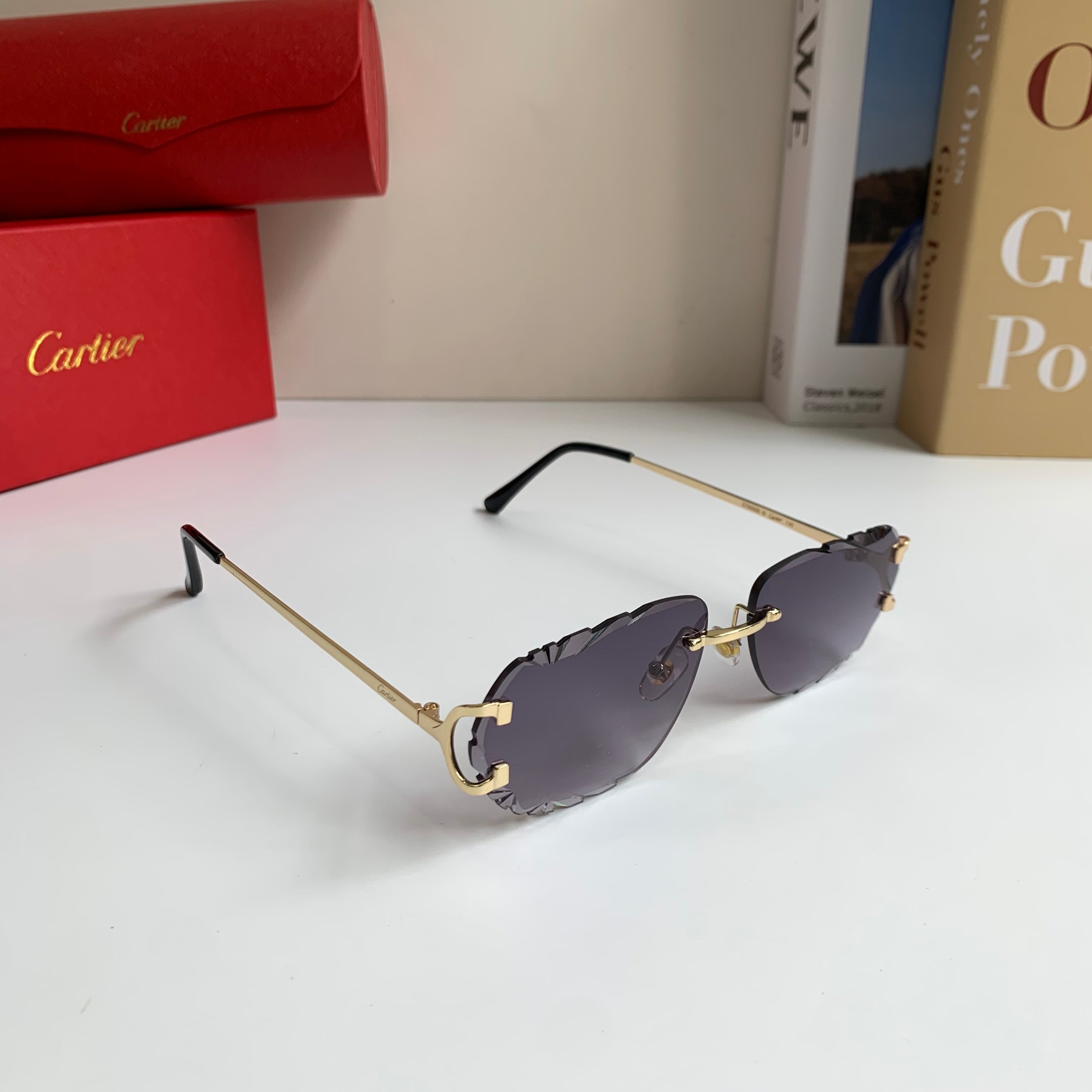 Cartier Fashion Silver Lens Sunglasses for Men & Women - 449532