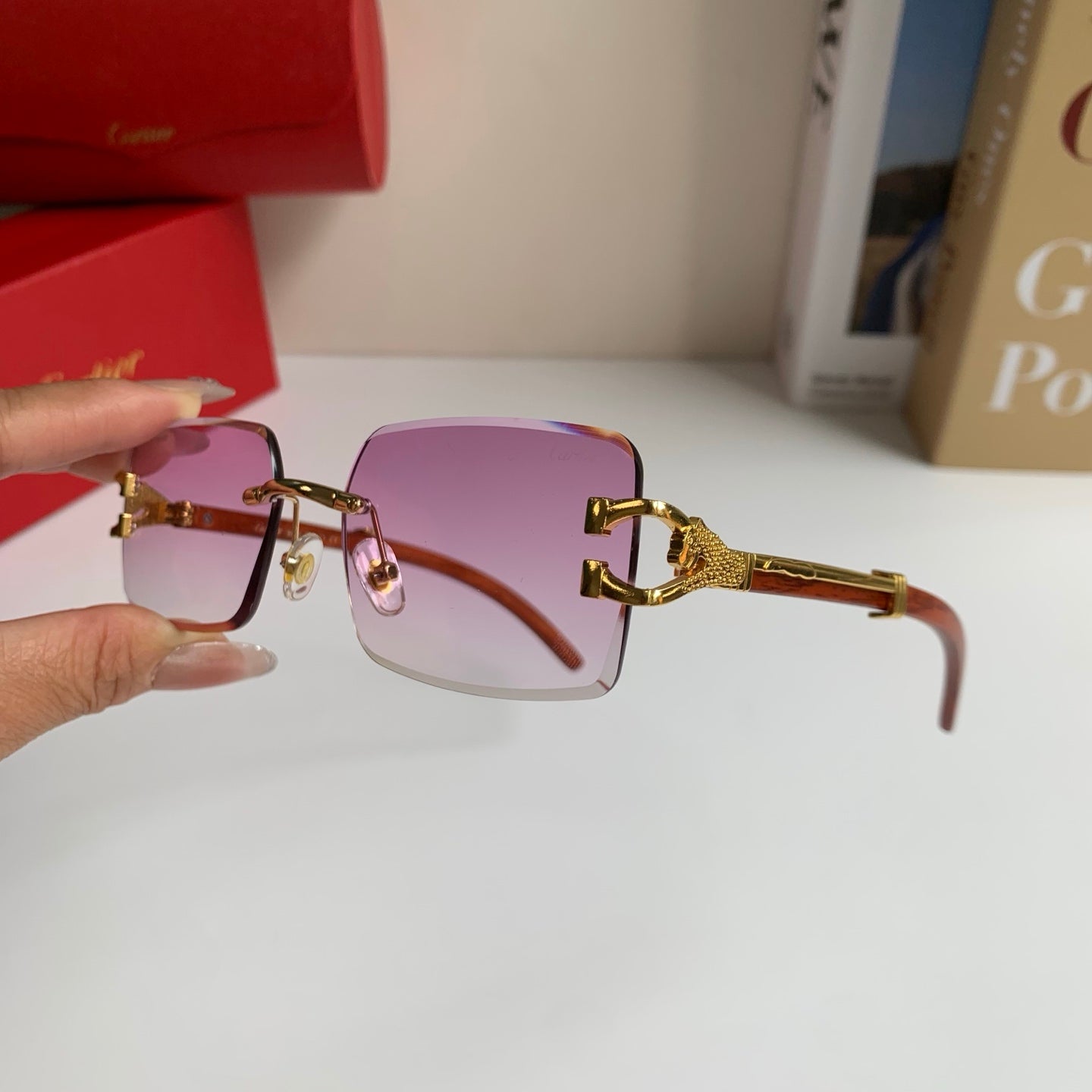 Cartier Fashion Silver Lens Sunglasses for Men & Women - 449563 - detail image 6