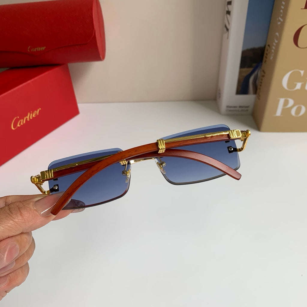 Cartier Fashion Blue Lens Sunglasses for Men & Women - 449565 - detail image 7