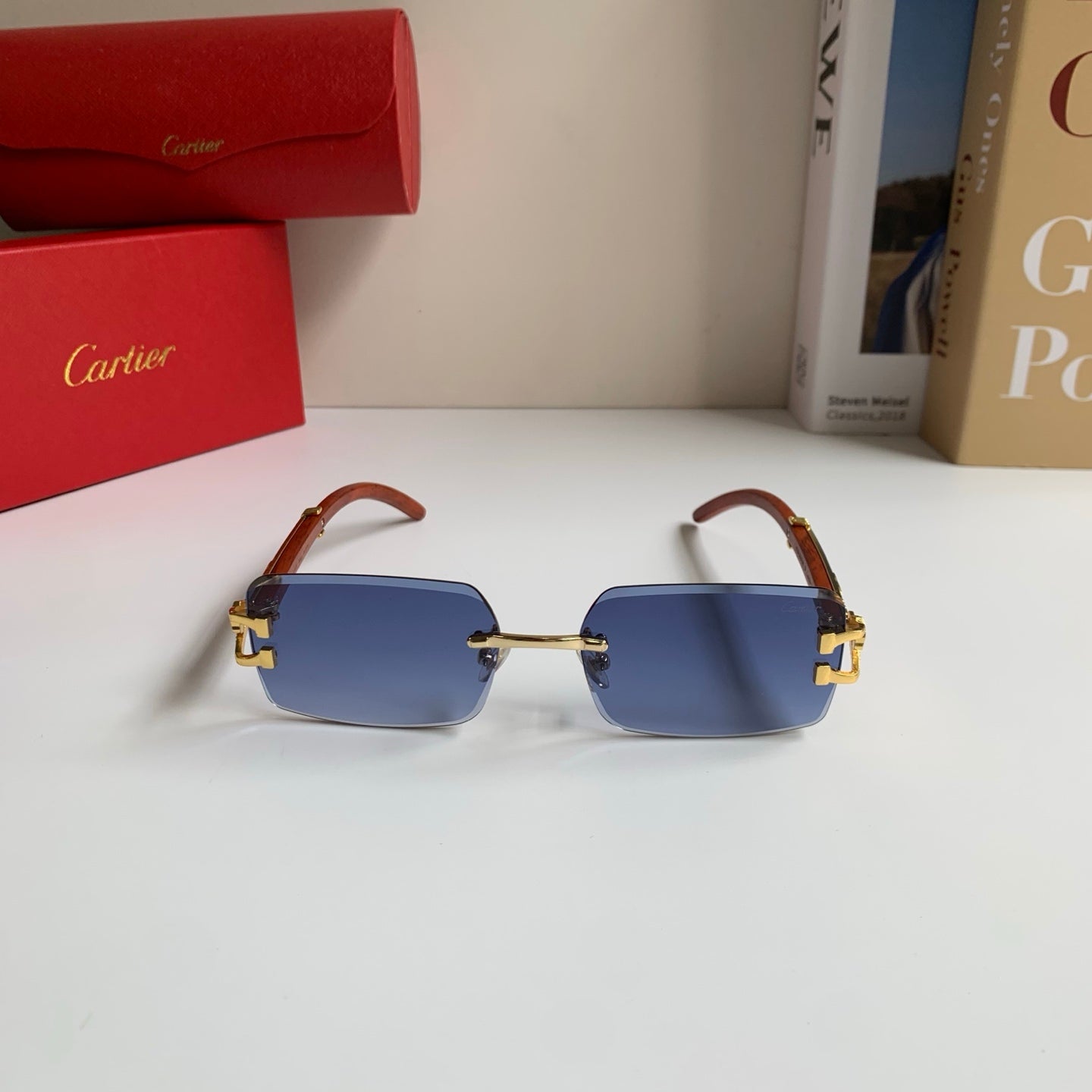 Cartier Fashion Blue Lens Sunglasses for Men & Women - 449565 - detail image 3