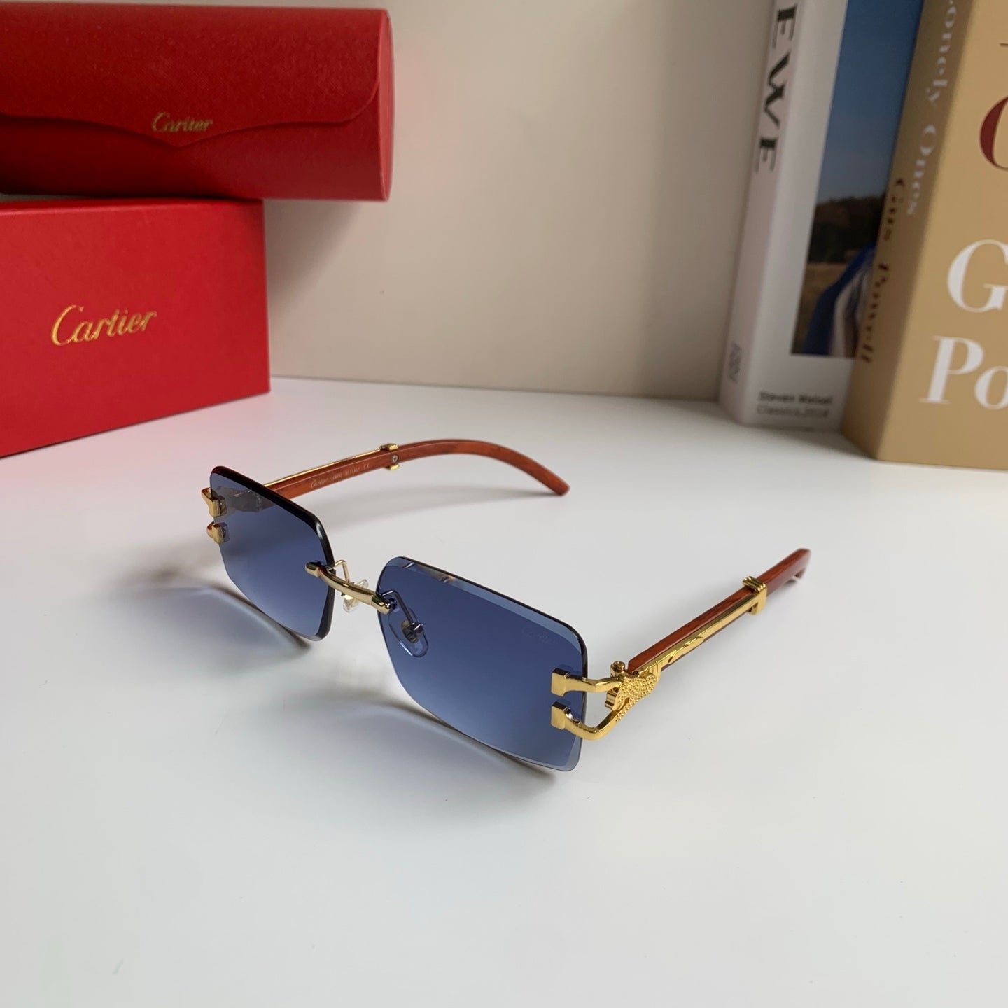 Cartier Fashion Blue Lens Sunglasses for Men & Women - 449565 - detail image 2
