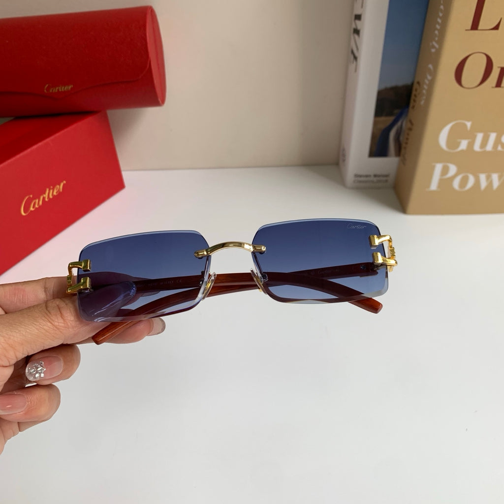 Cartier Fashion Blue Lens Sunglasses for Men & Women - 449565 - detail image 4