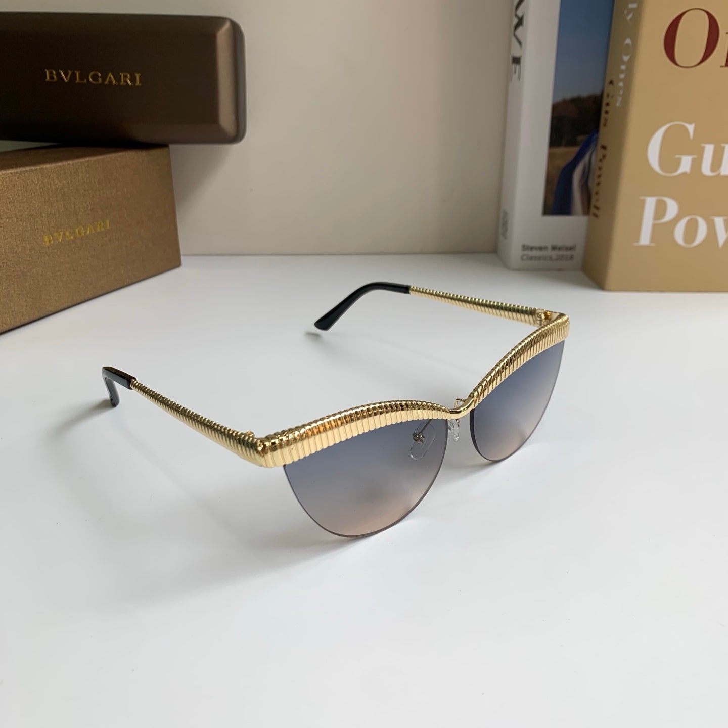 Bottega Veneta Cat-Eye Silver Lens Sunglasses for Men & Women - 466341