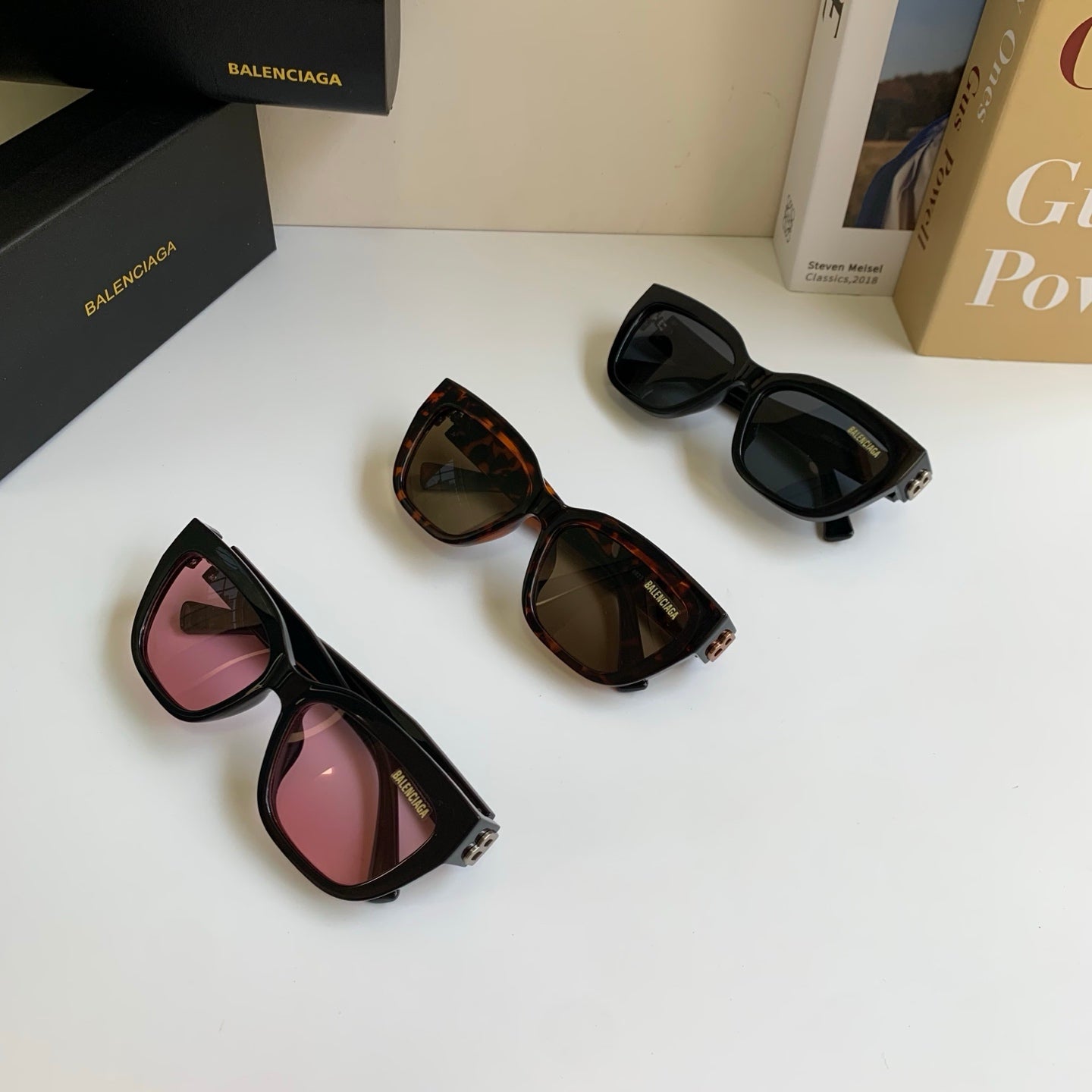 Balenciaga Square Black Lens Sunglasses for Men & Women - 466010 - detail image 9