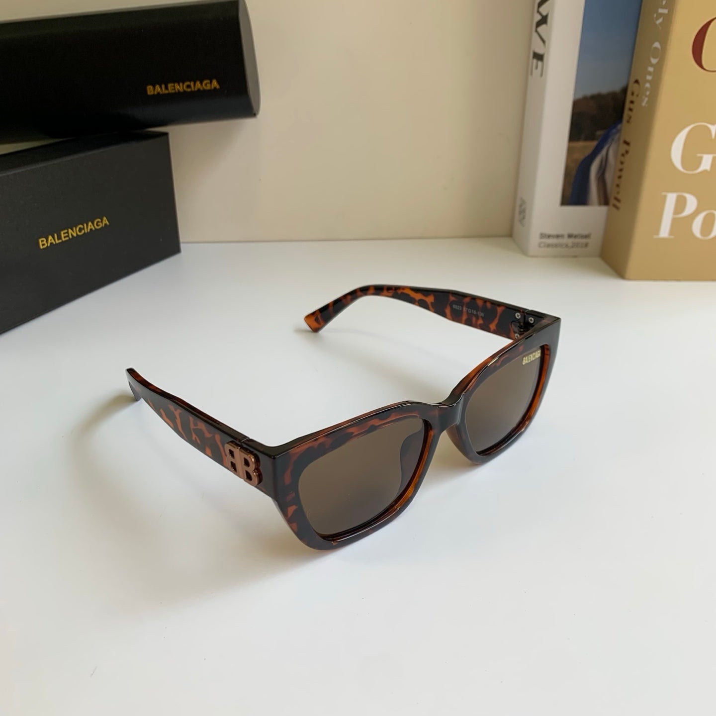 Balenciaga Square Black Lens Sunglasses for Men & Women - 372353