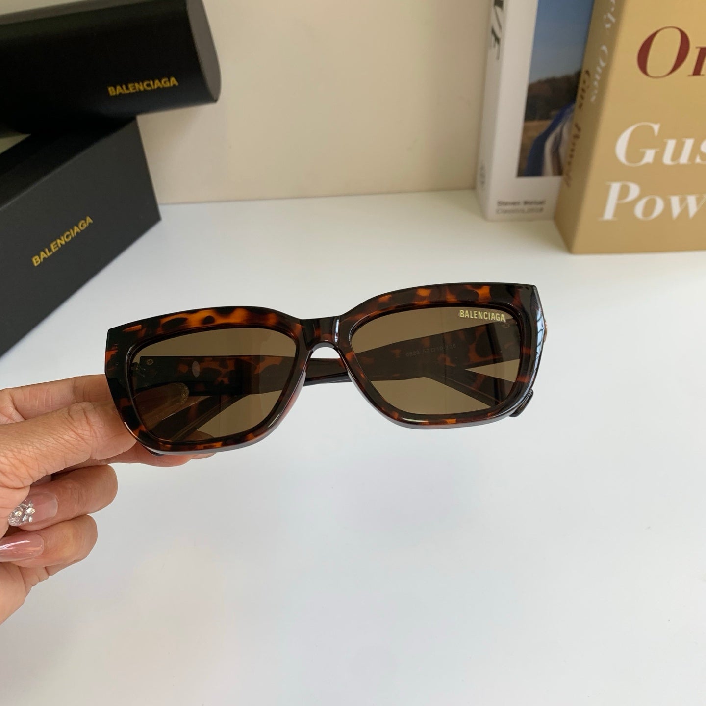 Balenciaga Square Black Lens Sunglasses for Men & Women - 466009 - detail image 3