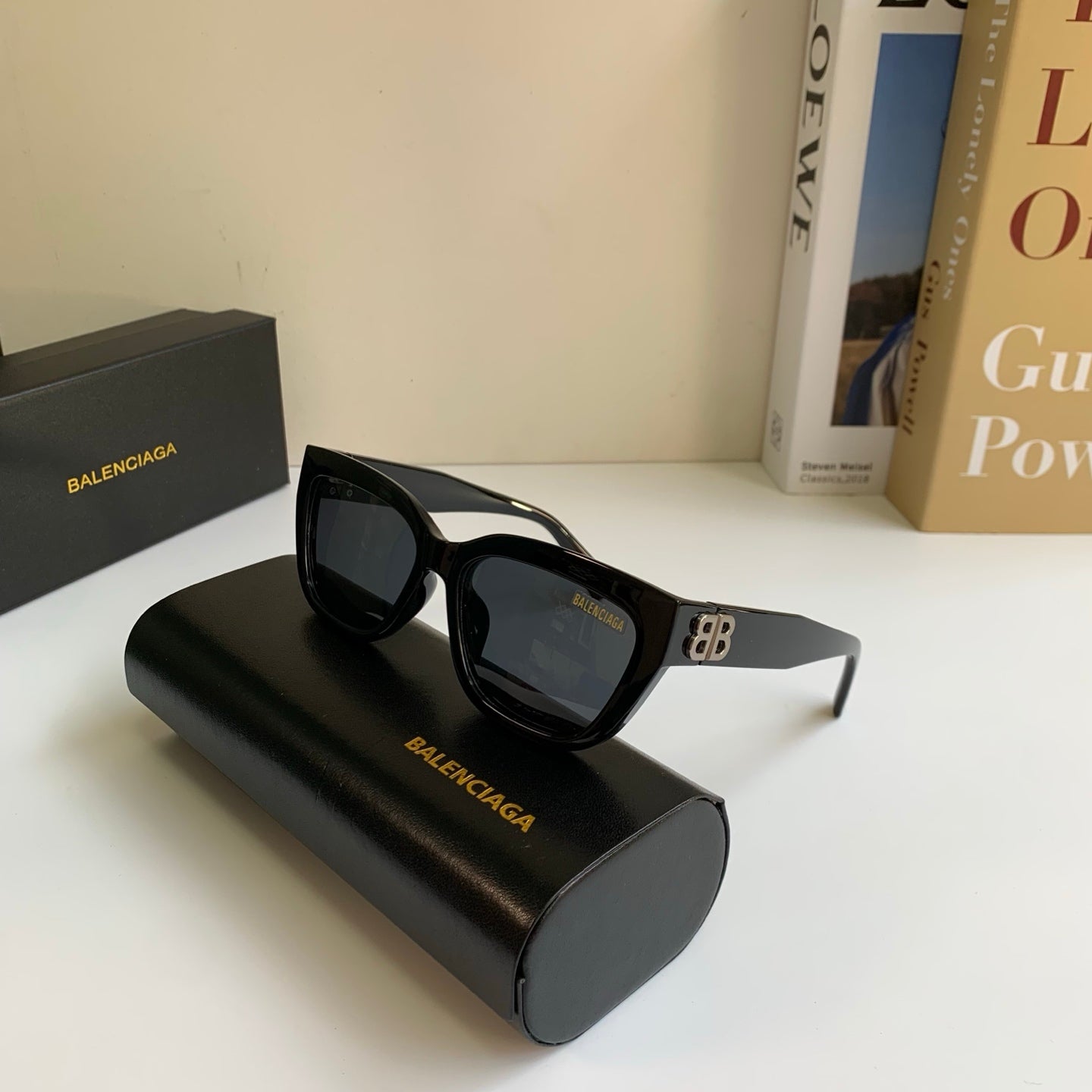 Balenciaga Square Black Lens Sunglasses for Men & Women - 372354 - detail image 4