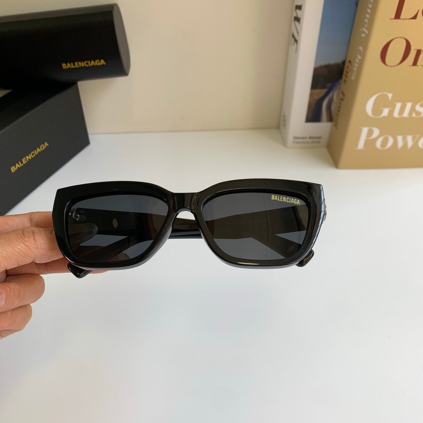 Balenciaga Square Black Lens Sunglasses for Men & Women - 466010 - detail image 3