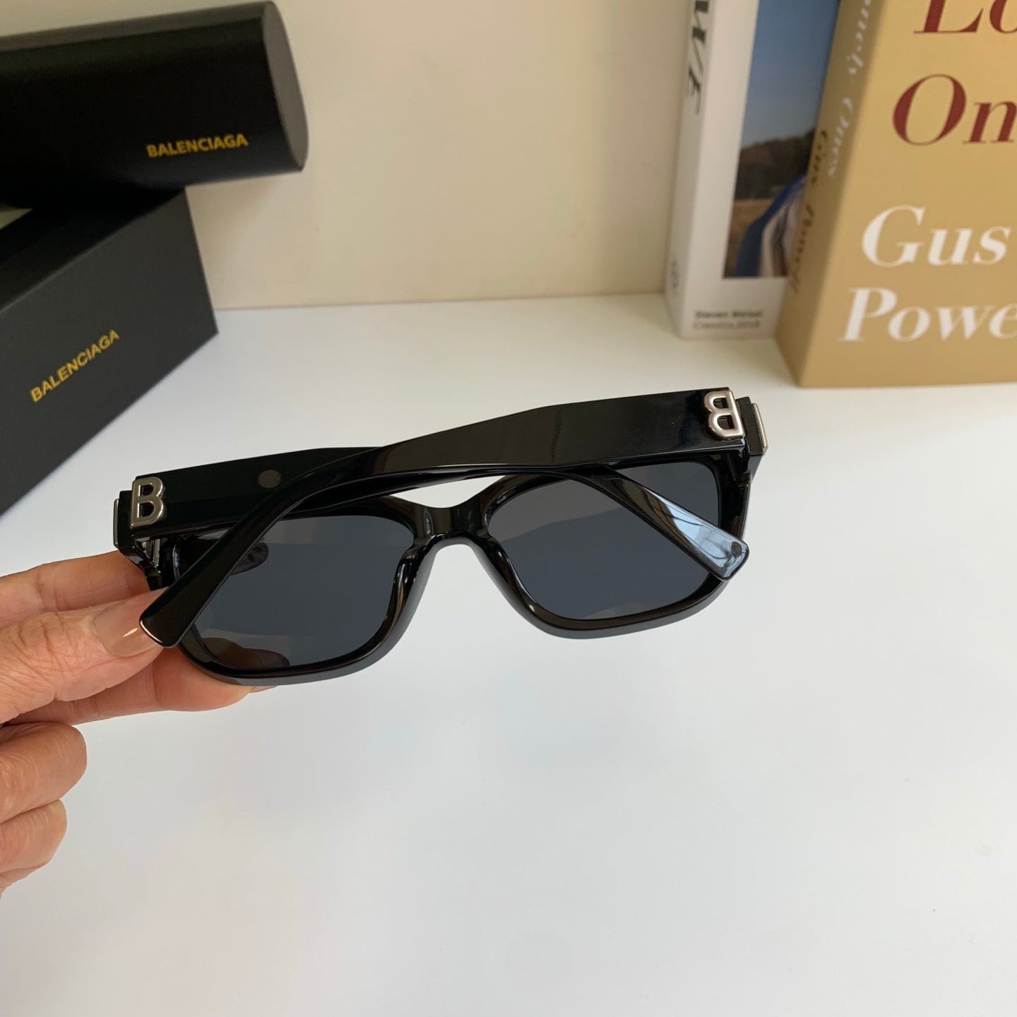 Balenciaga Square Black Lens Sunglasses for Men & Women - 466010 - detail image 8