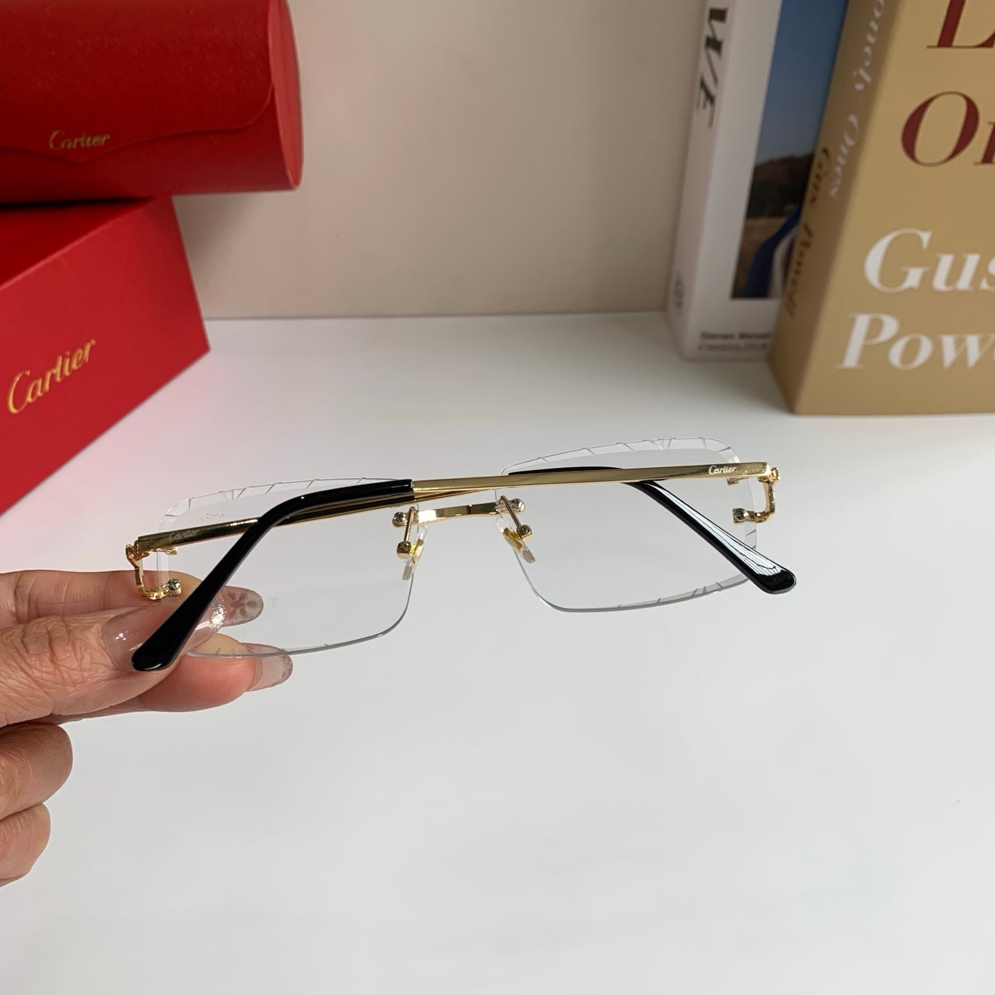 Cartier Metal Fashion Silver Lens Sunglasses for Men & Women - 465889 - detail image 7