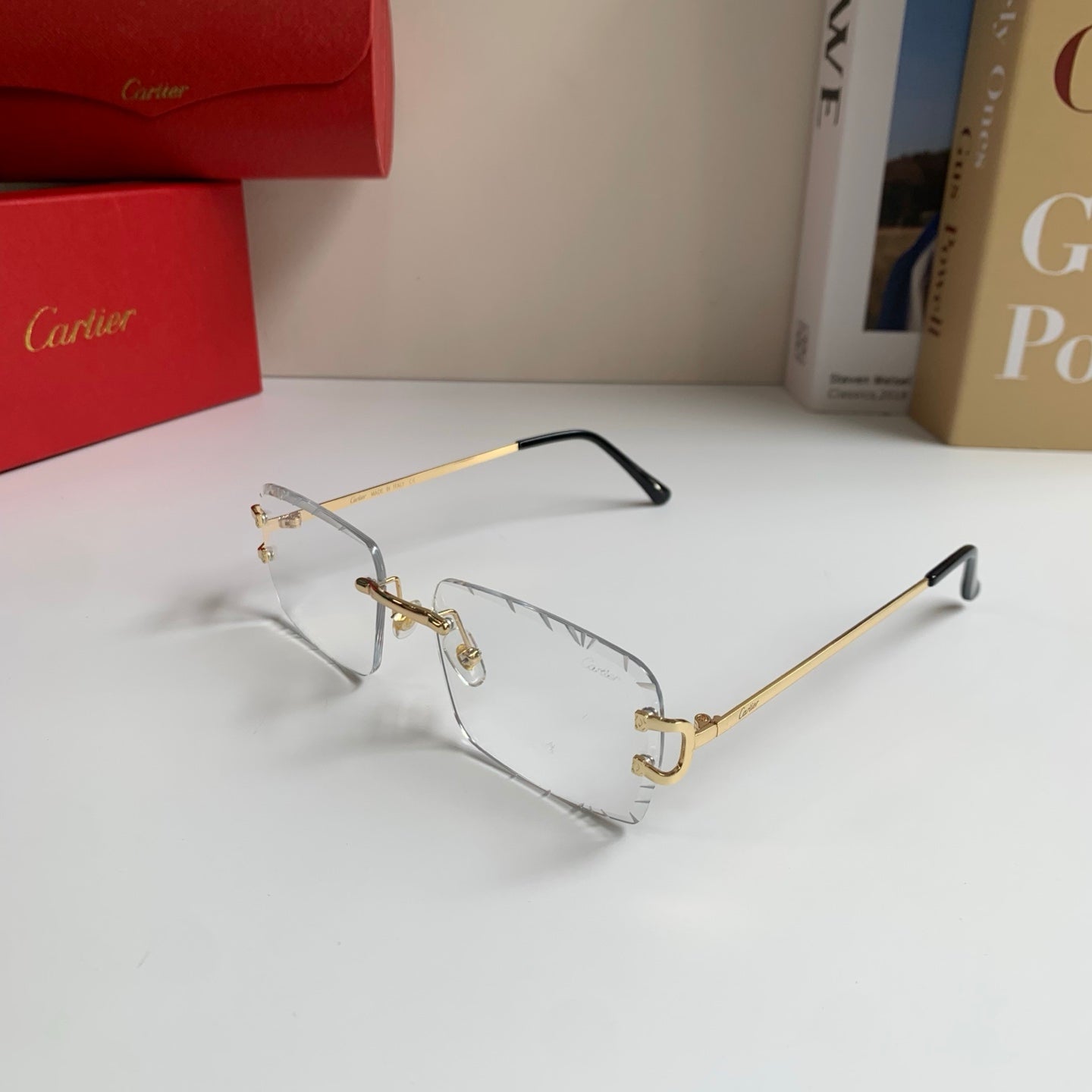 Cartier Metal Fashion Silver Lens Sunglasses for Men & Women - 465889 - detail image 2