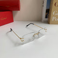 Cartier Metal Fashion Silver Lens Sunglasses for Men & Women - 465889