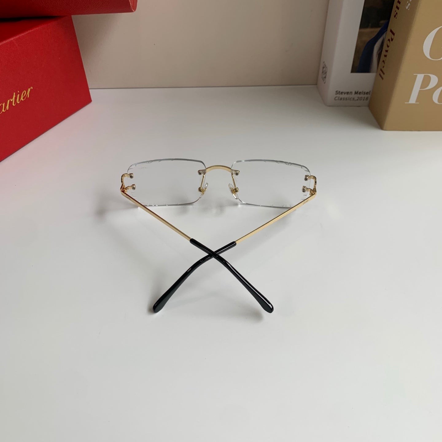 Cartier Metal Fashion Silver Lens Sunglasses for Men & Women - 465889 - detail image 8