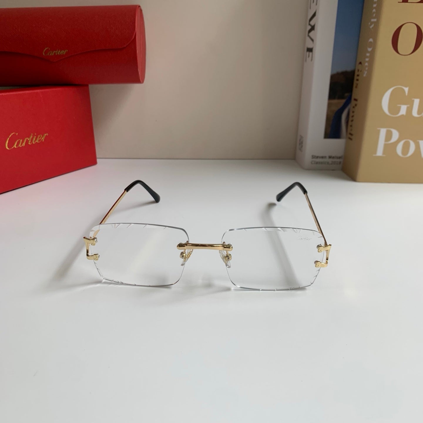 Cartier Metal Fashion Silver Lens Sunglasses for Men & Women - 465889 - detail image 5