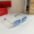 Cartier Metal Fashion Silver Lens Sunglasses for Men & Women - 465890