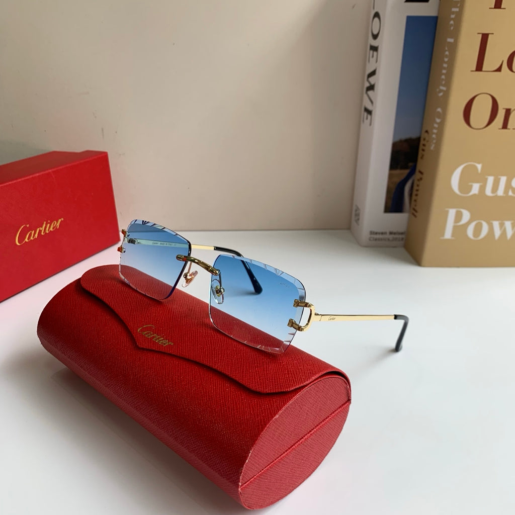 Cartier Metal Fashion Silver Lens Sunglasses for Men & Women - 465890 - detail image 5