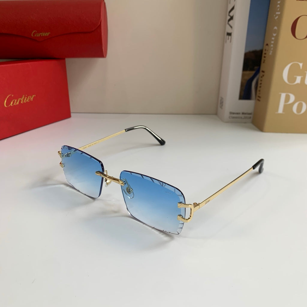Cartier Metal Fashion Silver Lens Sunglasses for Men & Women - 465890 - detail image 2