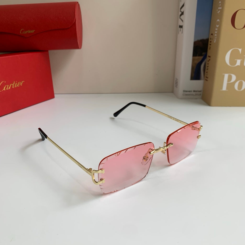 Cartier Metal Fashion Silver Lens Sunglasses for Men & Women - 465891