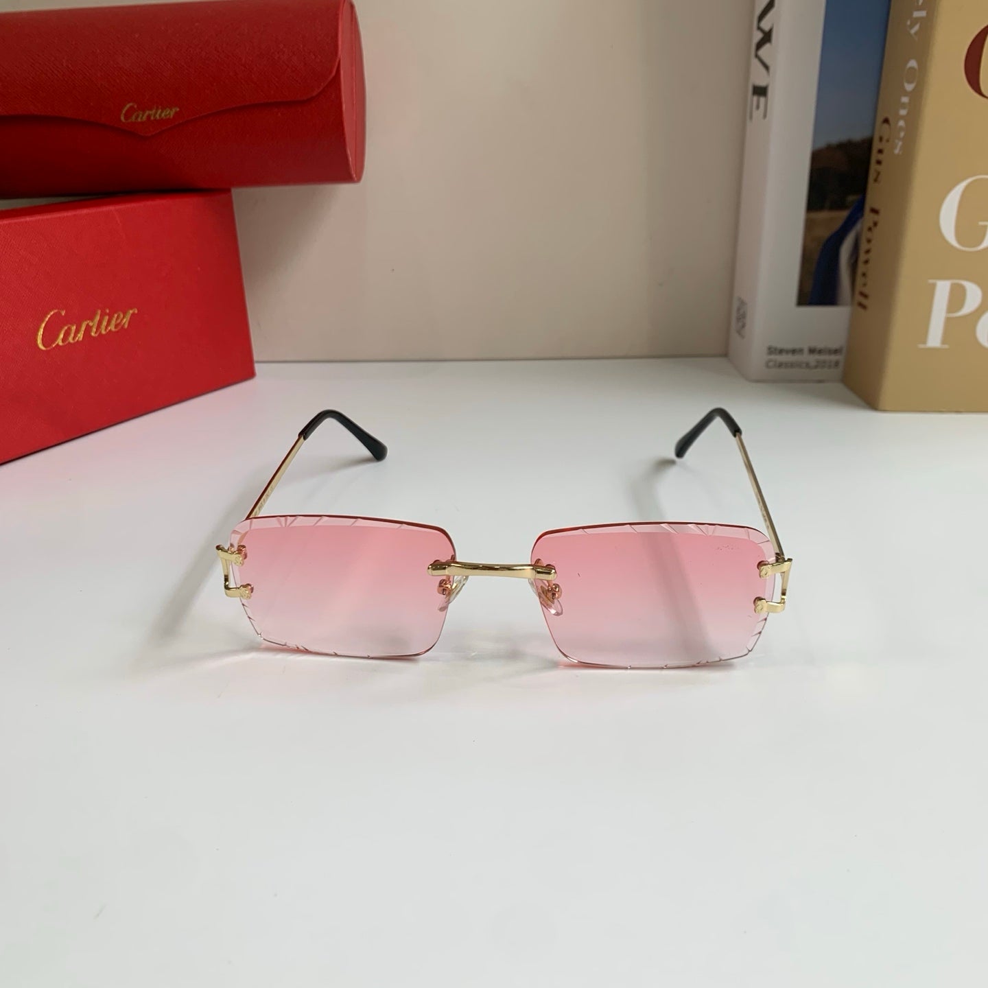 Cartier Metal Fashion Silver Lens Sunglasses for Men & Women - 465891 - detail image 5