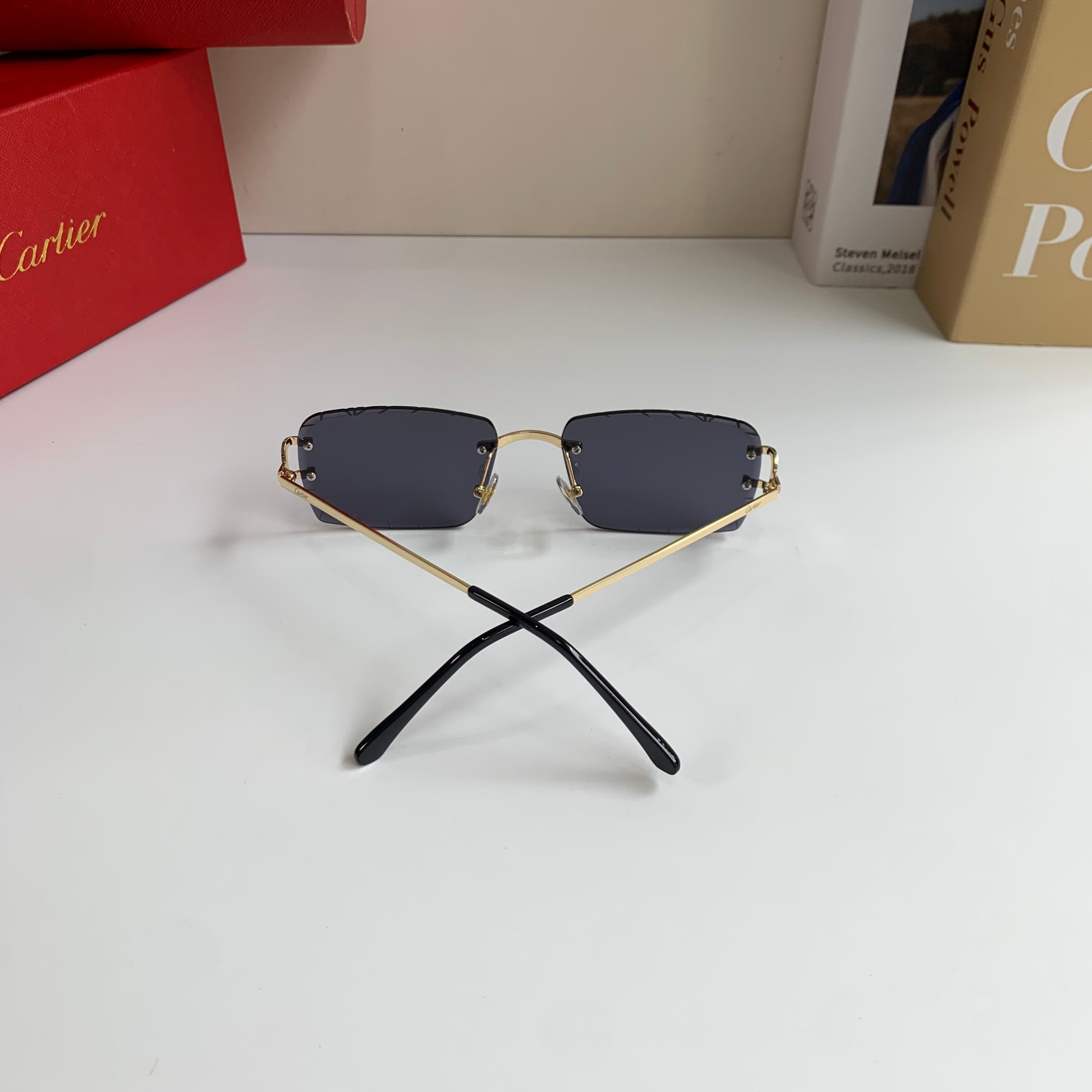 Cartier Metal Fashion Silver Lens Sunglasses for Men & Women - 465892 - detail image 6