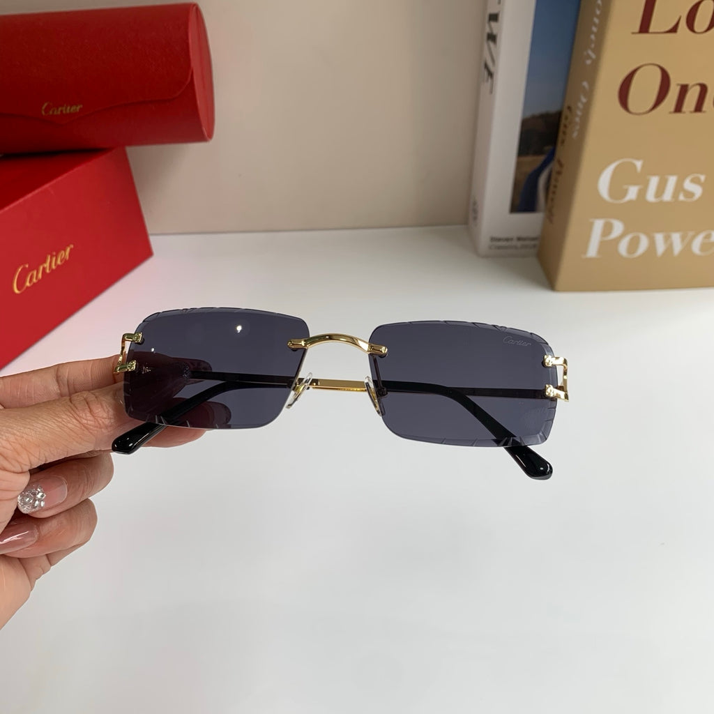 Cartier Metal Fashion Silver Lens Sunglasses for Men & Women - 465892 - detail image 3