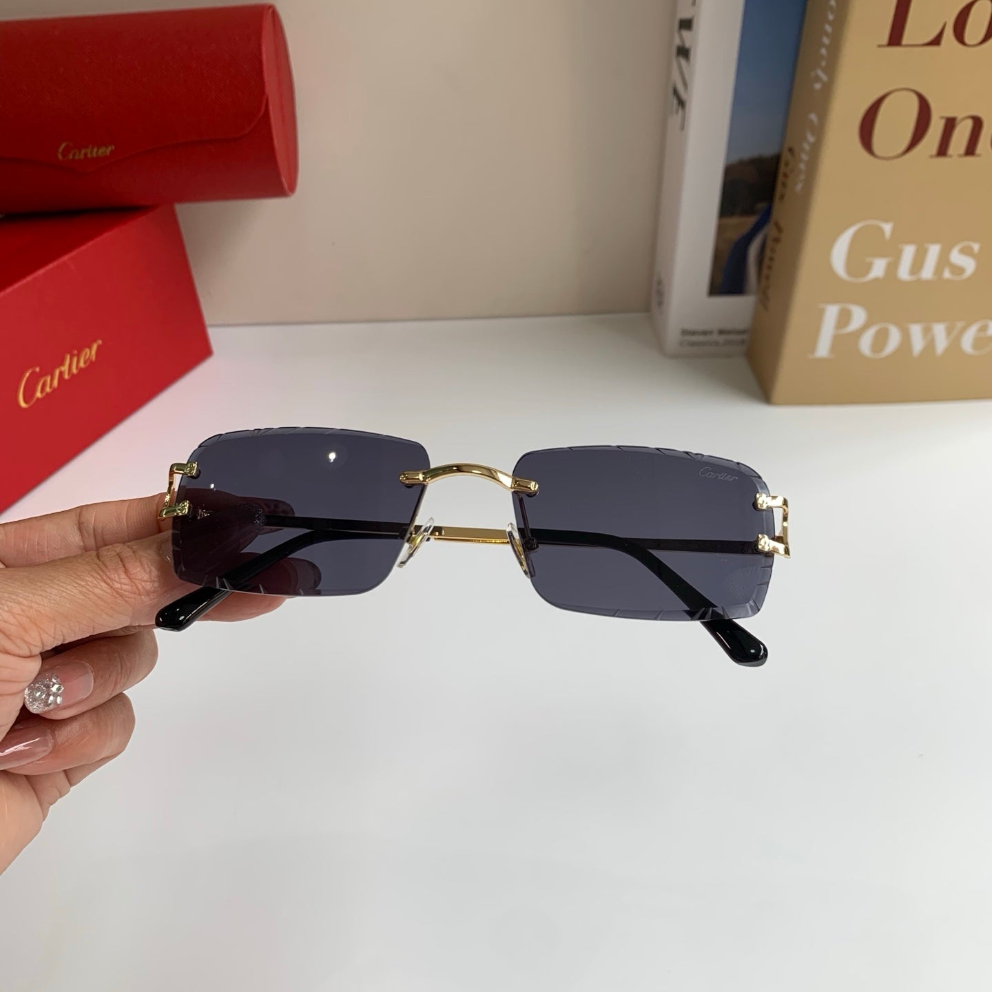 Cartier Metal Fashion Silver Lens Sunglasses for Men & Women - 465892 - detail image 3