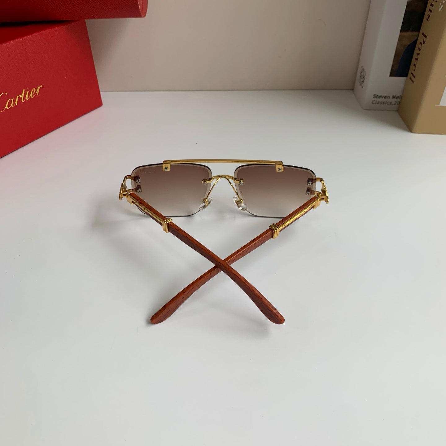 Cartier Fashion Brown Lens Sunglasses for Men & Women - 465742 - detail image 7