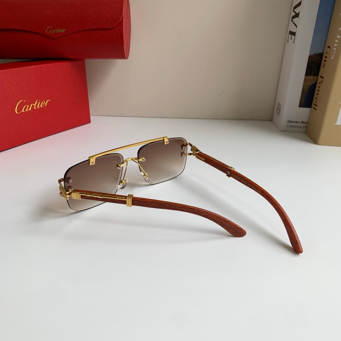 Cartier Fashion Brown Lens Sunglasses for Men & Women - 465742 - detail image 6