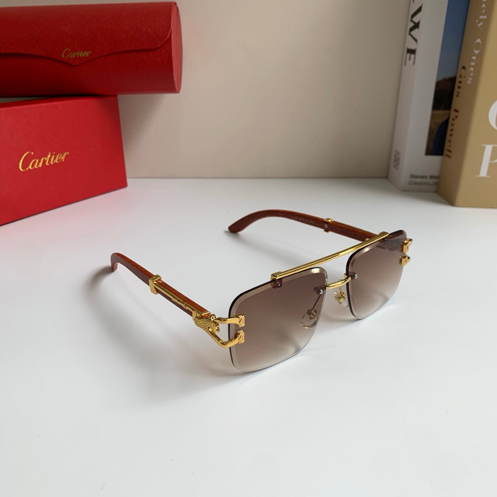 Cartier Fashion Brown Lens Sunglasses for Men & Women - 465742