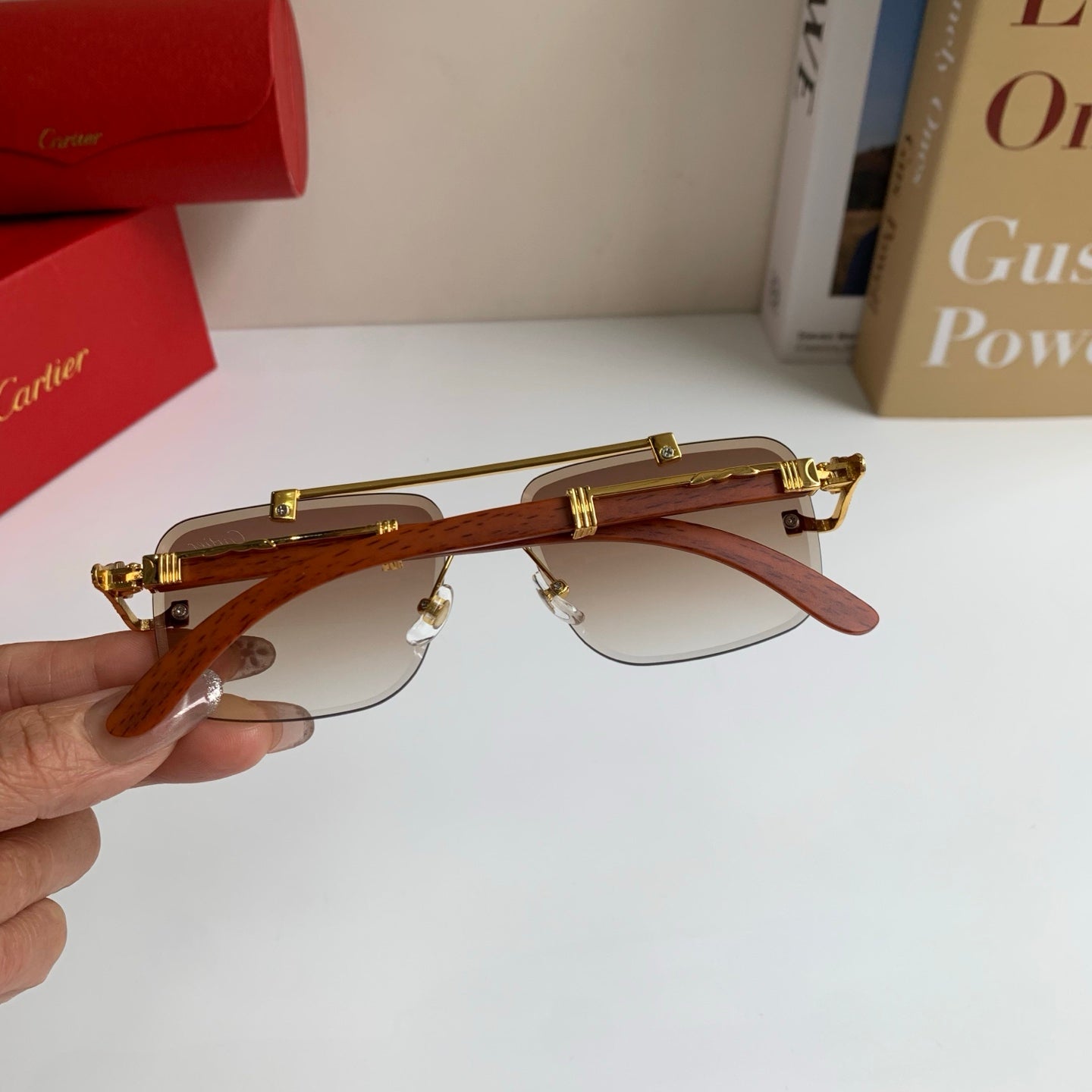 Cartier Fashion Brown Lens Sunglasses for Men & Women - 465742 - detail image 8
