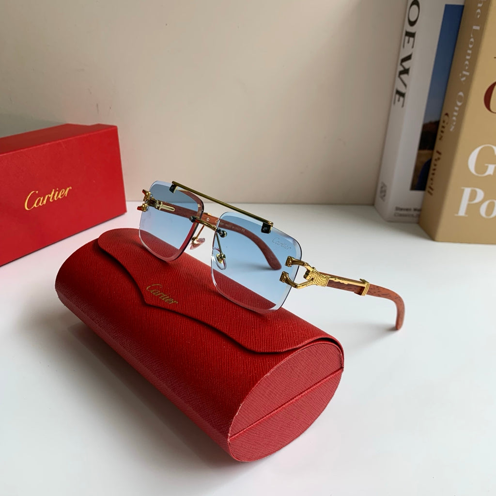Cartier Fashion Blue Lens Sunglasses for Men & Women - 465743 - detail image 4