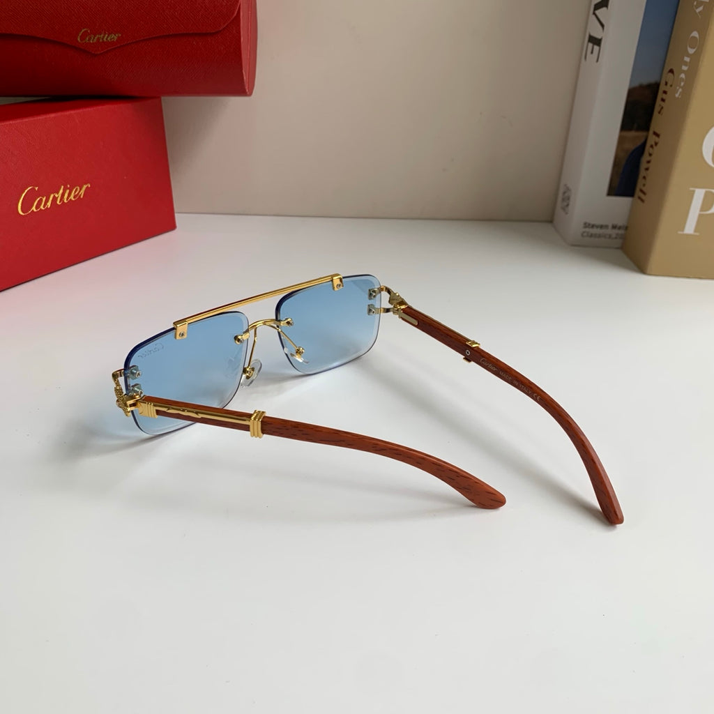 Cartier Fashion Blue Lens Sunglasses for Men & Women - 465743 - detail image 8