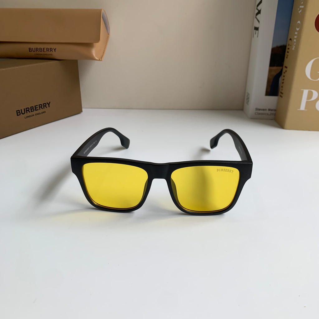 Burberry Square Yellow Lens Sunglasses for Men & Women - detail image 3
