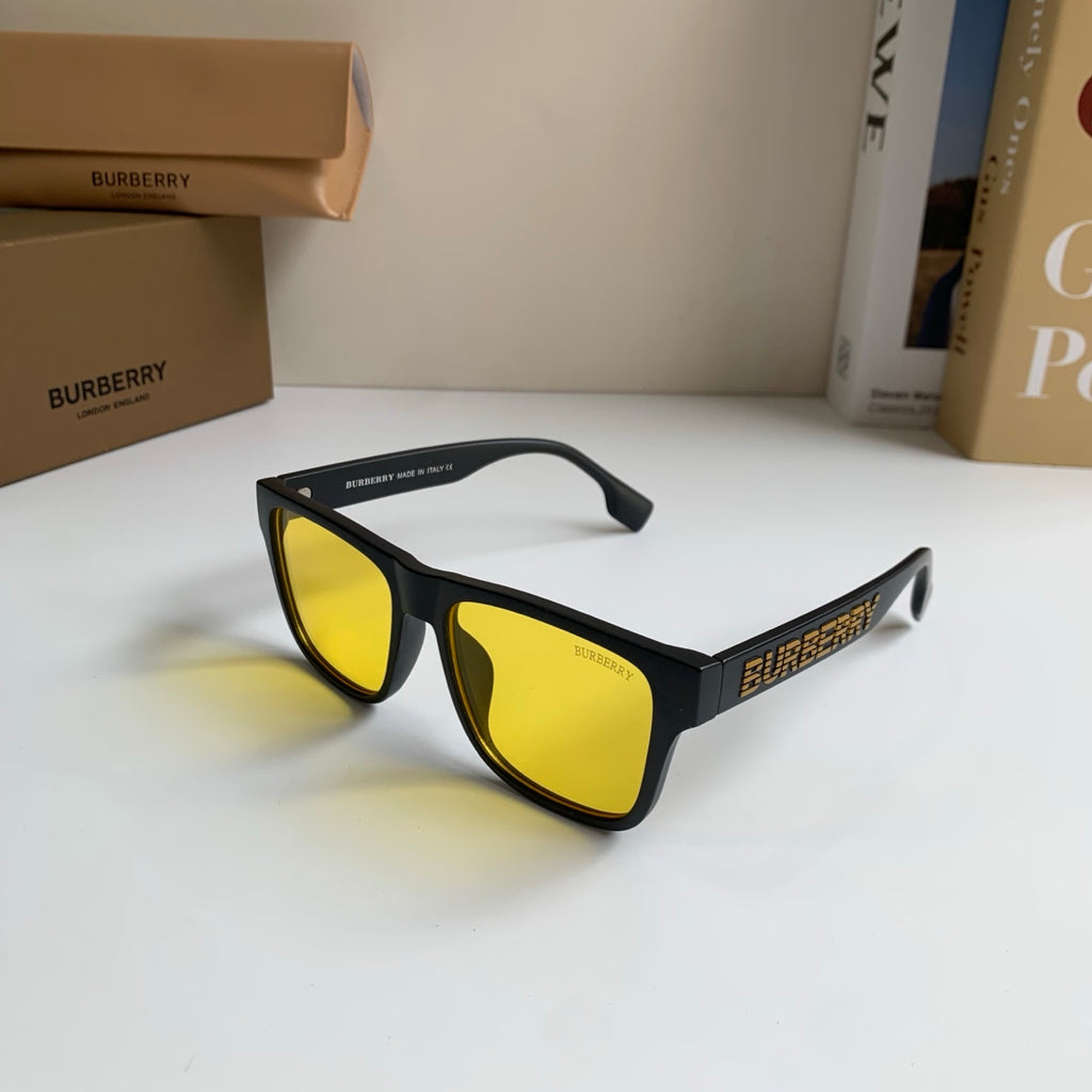 Burberry Square Yellow Lens Sunglasses for Men & Women - 382882 - detail image 2
