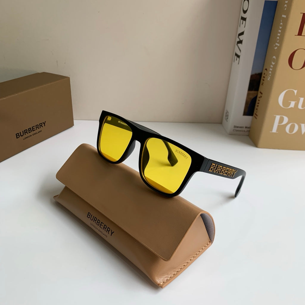 Burberry Square Yellow Lens Sunglasses for Men & Women - detail image 5