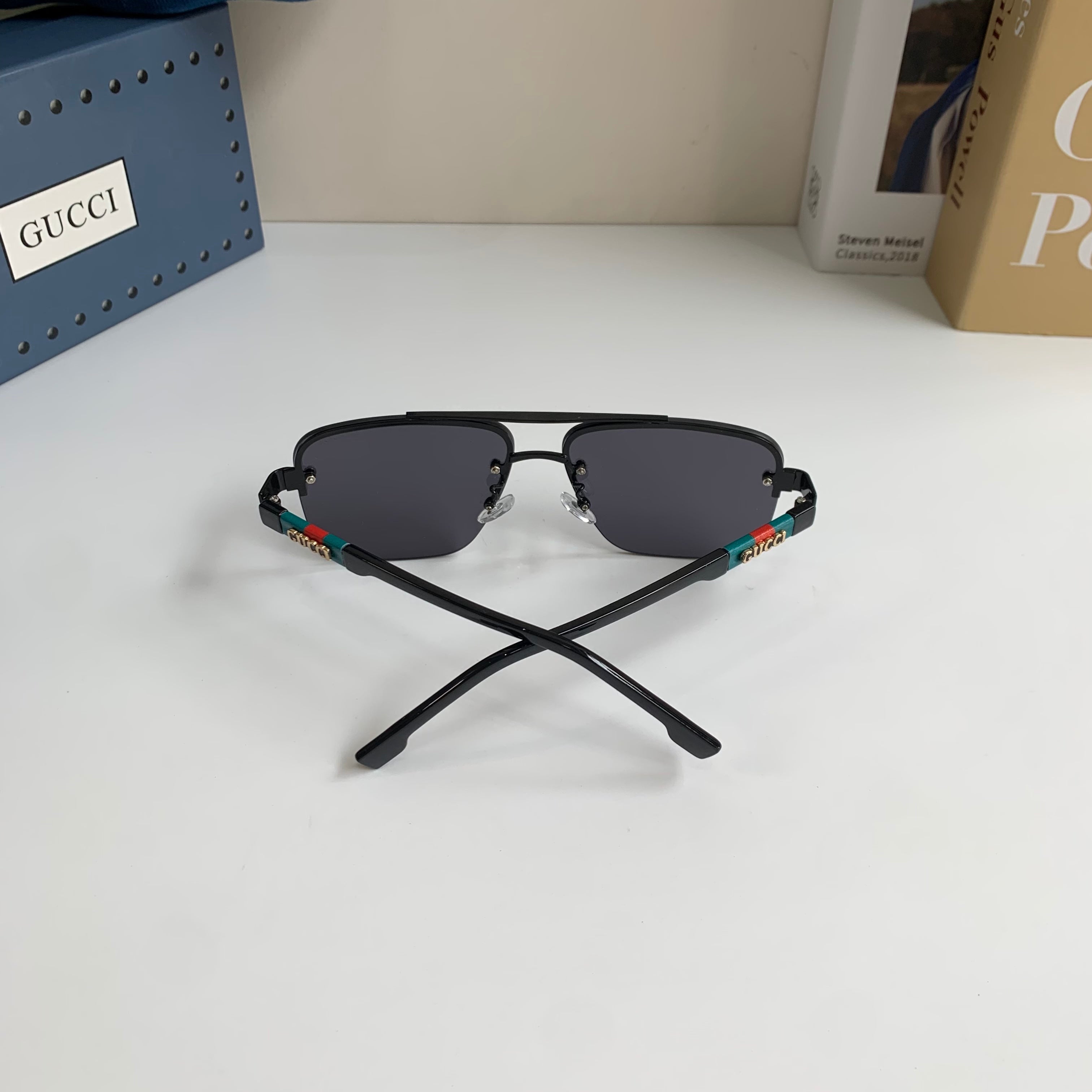 Gucci Metal Square Silver Lens Sunglasses for Men & Women - 464947 - detail image 7